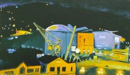Wellington Nightime Painting by Roger Morris