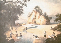 Watering Place at Astrolabe Bight by Louis Auguste de Sainson