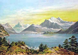 Lake Wakatipu 1876 by C.D. Barraud