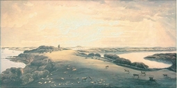 Auckland From Takapuna 1860 by Frederick Rice Stack