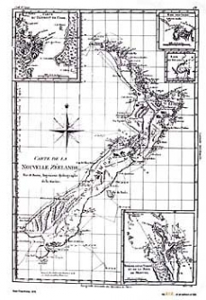 Carte de la Nouvelle Zeelande by Bonne