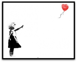 Framed Banksy Print "Red Balloon Girl"