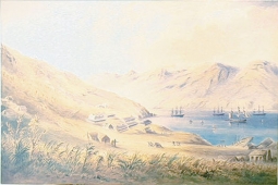 First Four Ships off Port Lyttelton by W.H. Raworth
