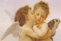First Kiss Poster by William Bouguereau
