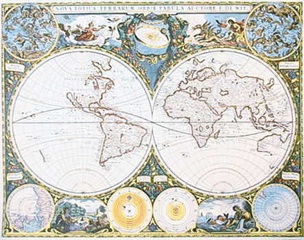 World Map 1660 by Frederik de Wit for Sale - New Zealand Art Prints